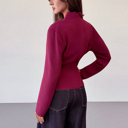 Damen Wickeloberteil Asymmetrischer Saum Norvielle