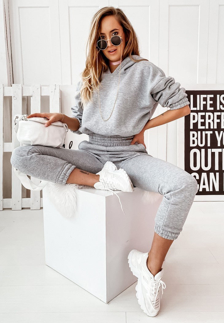 Damen Jogginganzug mit Kapuze Elastisch Norvielle