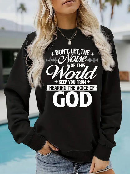 Damen Sweatshirt Bequem Inspirierender Aufdruck Norvielle