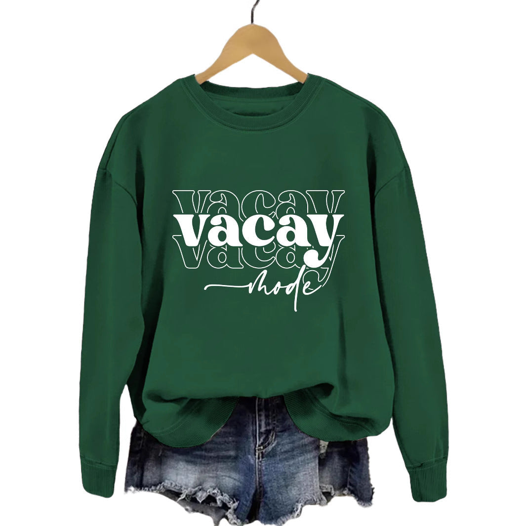 Damen Sweatshirt Lässiger Schriftzug Entspannte Passform Norvielle