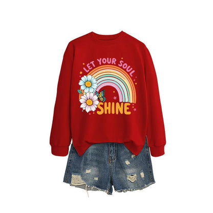 Damen Sweatshirt Bunt Floralmuster Baumwolle - Norvielle