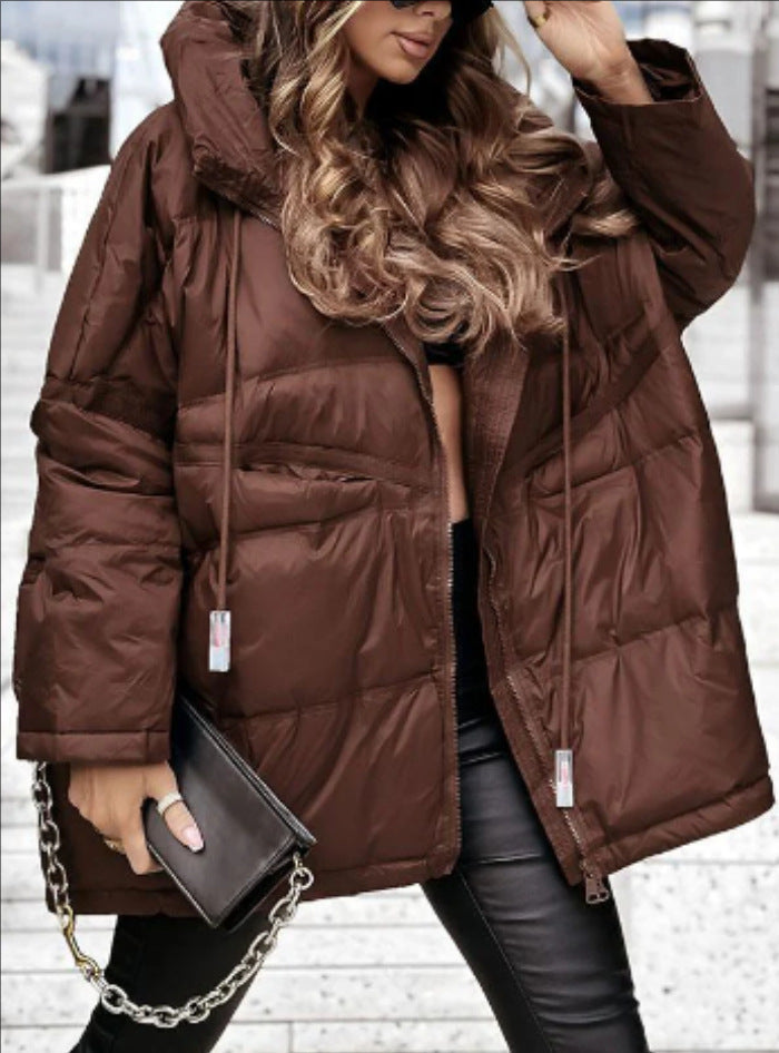 Damen Übergangsjacke Gesteppt Kapuze Modern Norvielle