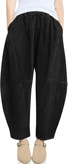 Damen High-Waist Freizeithose Kordelzug Beige
