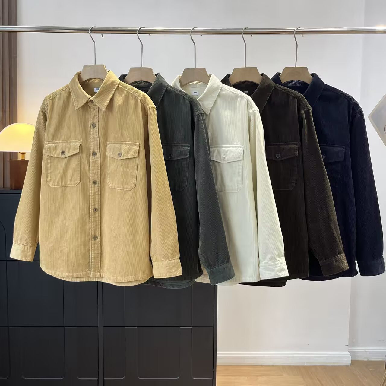 Damen Kordhemdjacke Lässig Brusttaschen Norvielle - Norvielle