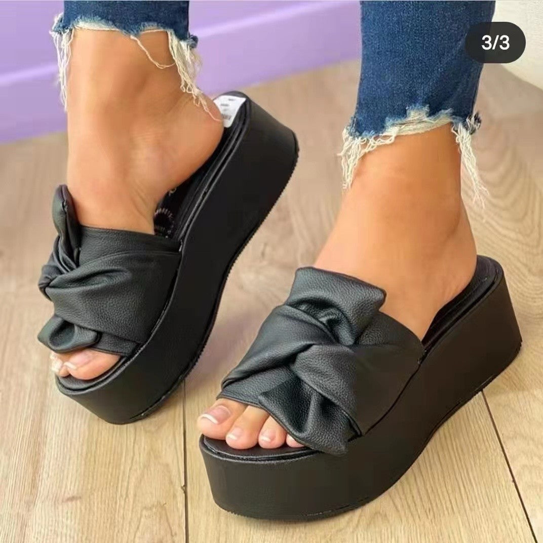 Damen Wedge Pantoletten Rutschfeste Sohle