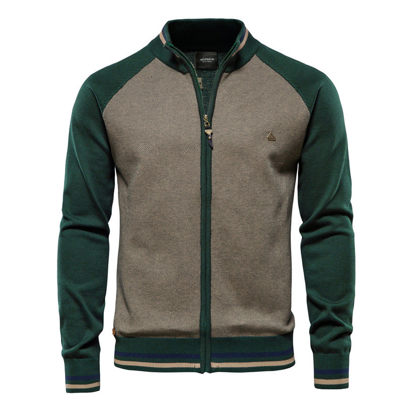Damen Feinstrickjacke Reißverschluss Stehkragen