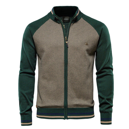 Damen Feinstrickjacke Reißverschluss Stehkragen