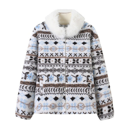 Damen Teddyjacke gefütterter Kragen Norvielle