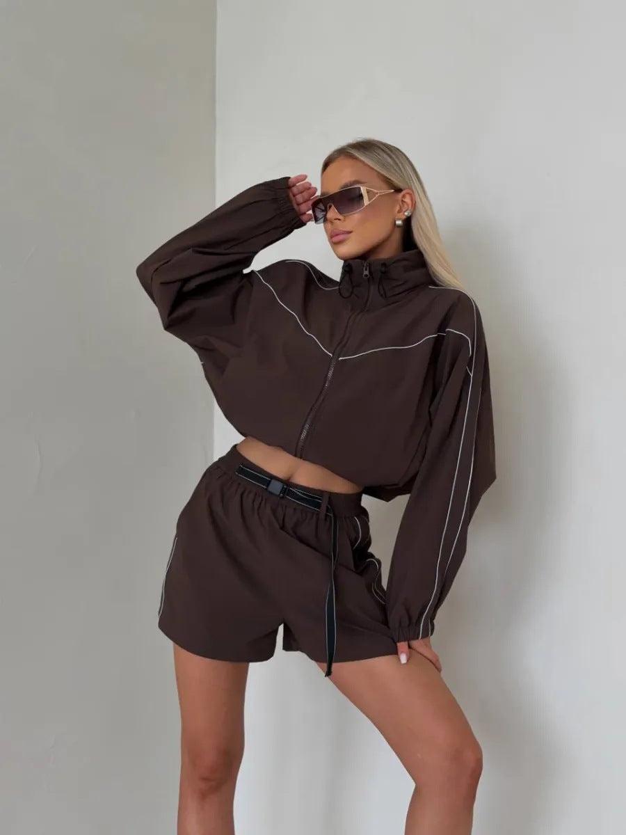 Damen Outdoor-Jacke mit kurzen Hosen Sportlich Norvielle