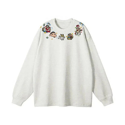 Damen Sweatshirt Cartoon-Ausschnitt Norvielle