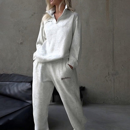 Damen Sportliches Lounge-Set Hochkragen Weites Design Norvielle
