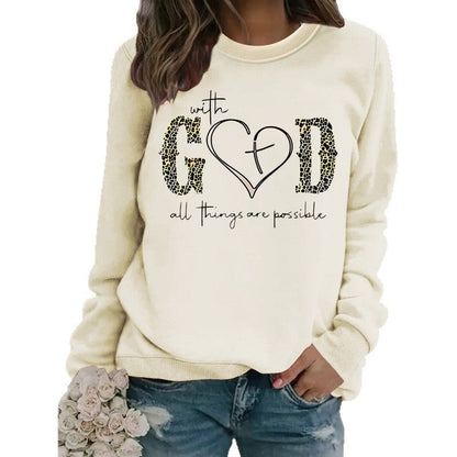 Damen Sweatshirt Kreatives Modedesign Motivierende Botschaft Grau