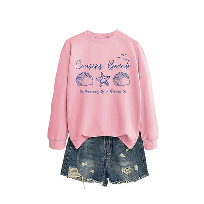 Damen Sweatshirt Maritimes Motiv Bequemer Schnitt Norvielle