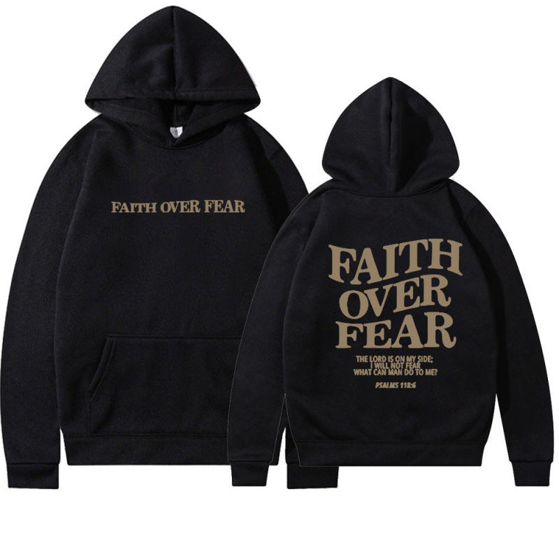 Damen Hoodie Bequem Inspirierender Schriftzug Grau
