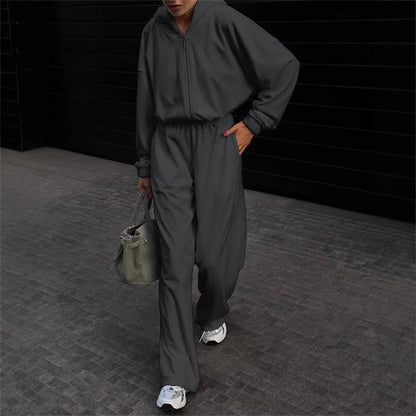 Damen Jumpsuit mit Kapuze und weitem Schnitt Norvielle