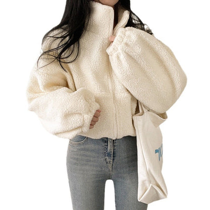 Damen Fleece-Jacke Norvielle Kuschelig Hochkragen Reißverschluss