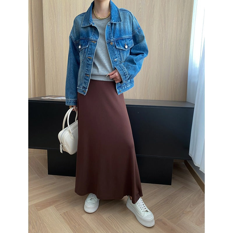 Damen Oversized Jeansjacke Moderner Schnitt