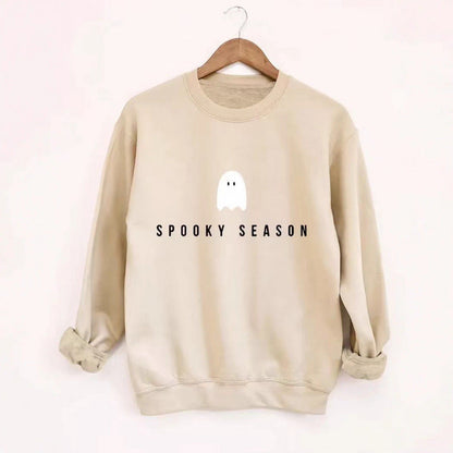 Damen Sweatshirt Weiches Innenfleece Gruselmotiv