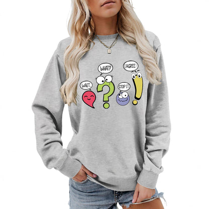 Damen Pullover Lässig Humorvolles Motiv Norvielle