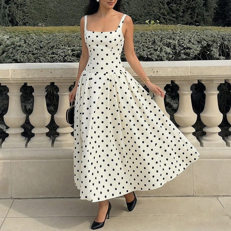 Damen Maxi-Kleid Polka-Dots Norvielle