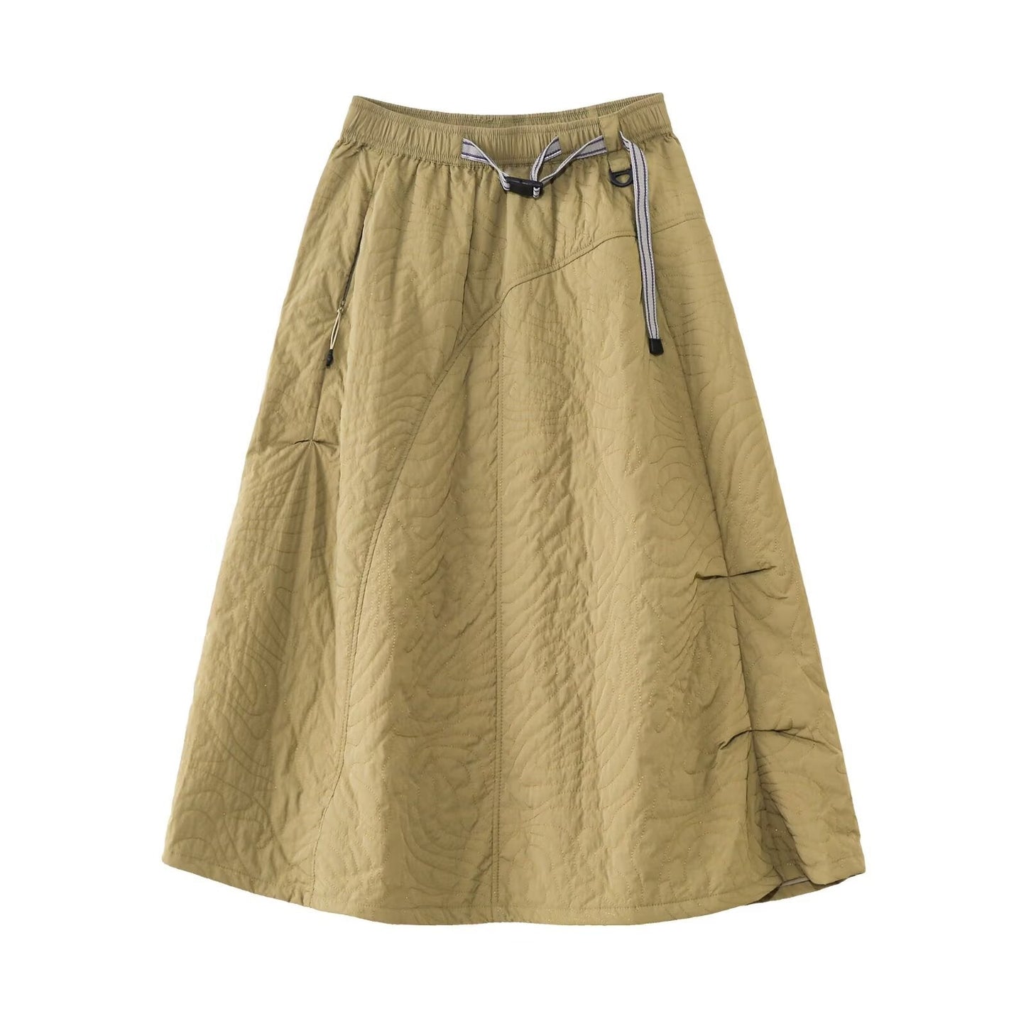 Damen Midirock mit Gummizug und Taschen Norvielle