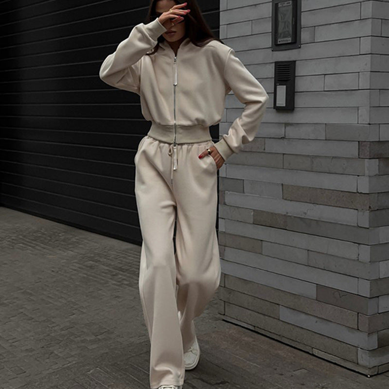 Damen Sportanzug Elegant Hochkragen Norvielle