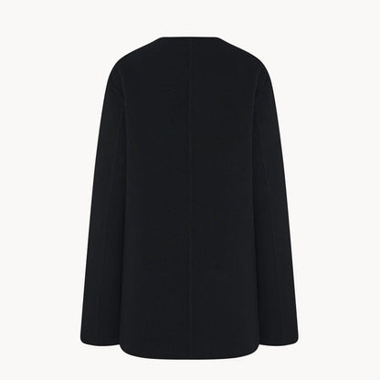 Damen Strickblazer Elegantes Design Großes Revers Norvielle