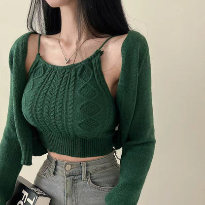 Damen Stricktop Lässiger Schnitt Dekoratives Rückenelement Norvielle - Norvielle
