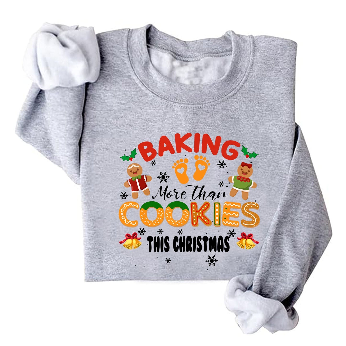 Damen Sweatshirt Weiches Fleece Weihnachtsdruck Norvielle
