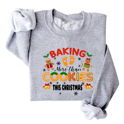 Damen Sweatshirt Weiches Fleece Weihnachtsdruck Norvielle