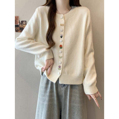 Damen Strickjacke Kuschelig Bunt Norvielle