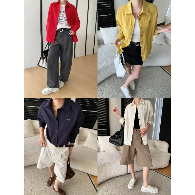 Damen Überhemdjacke Lässig Mit Taschen Norvielle