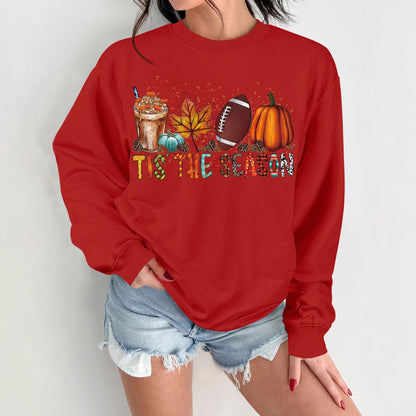 Damen Sweatshirt Herbstlich Motiv Lässiger Schnitt Norvielle