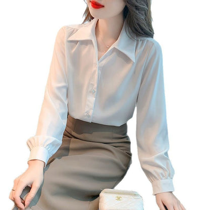 Damen Bluse Elegantes Design Klassisch Weiß