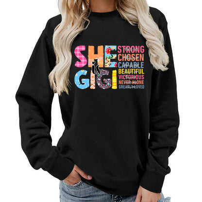 Damen Sweatshirt Inspirierendes Text-Design Norvielle