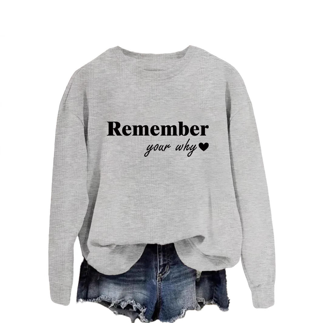 Damen Sweatshirt Lässiger Schnitt Mit Motivierendem Aufdruck Norvielle