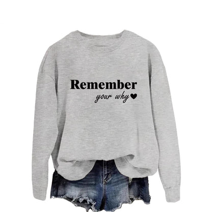 Damen Sweatshirt Lässiger Schnitt Mit Motivierendem Aufdruck Norvielle