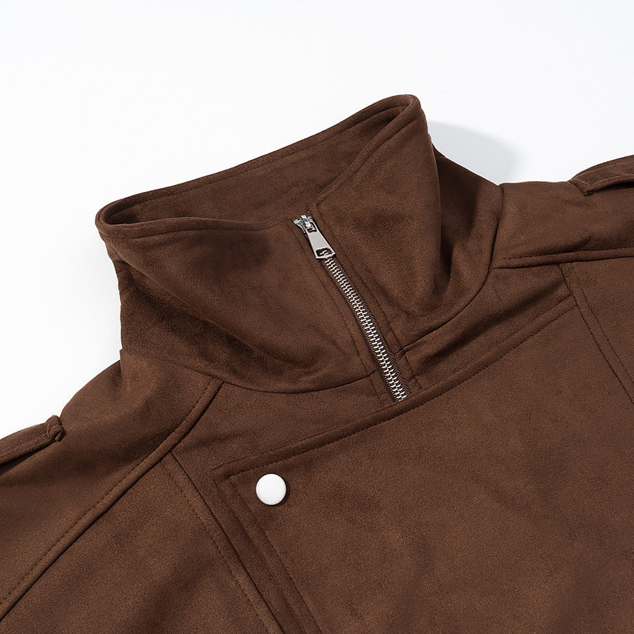 Damen Kurzjacke Urbaner Stil Hocher Kragen Norvielle