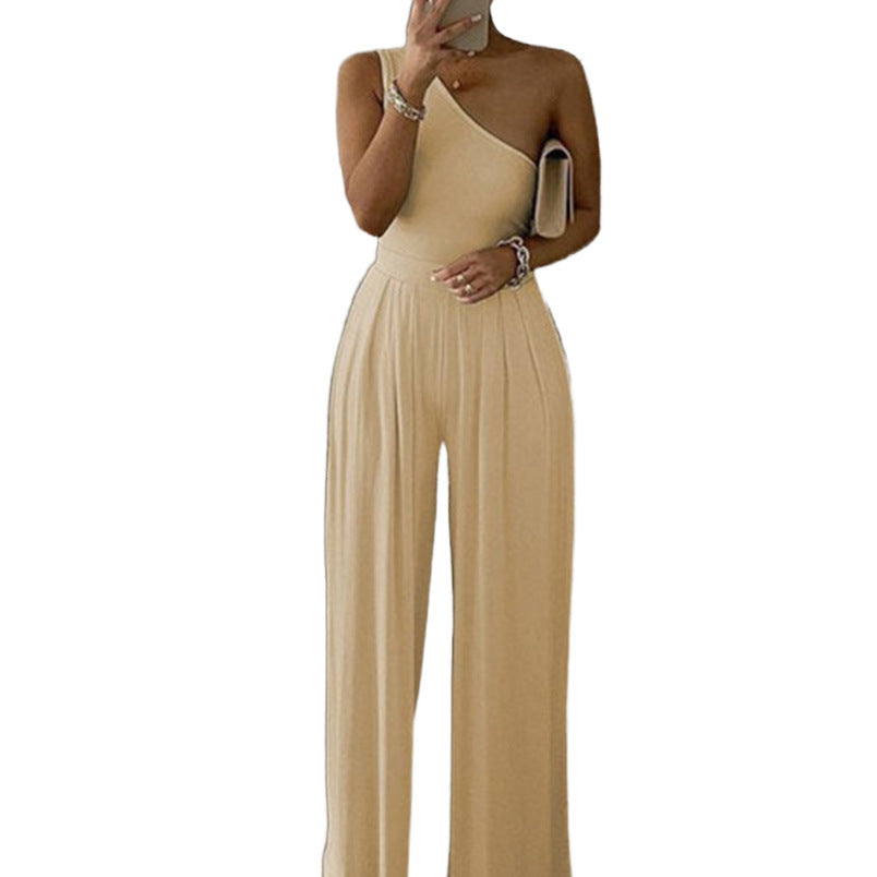 Damen Elegante Einschulter-Jumpsuit Norvielle