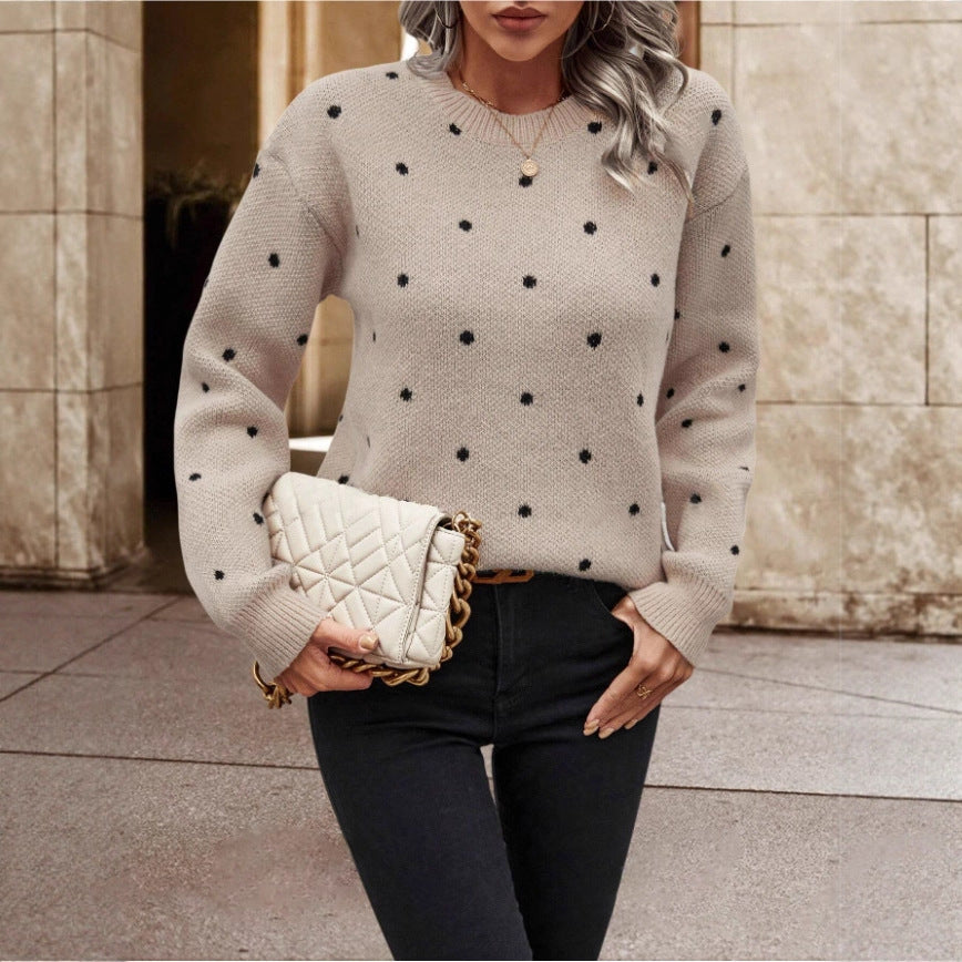 Damen Pullover Verspielt Muster Komfortschnitt Norvielle