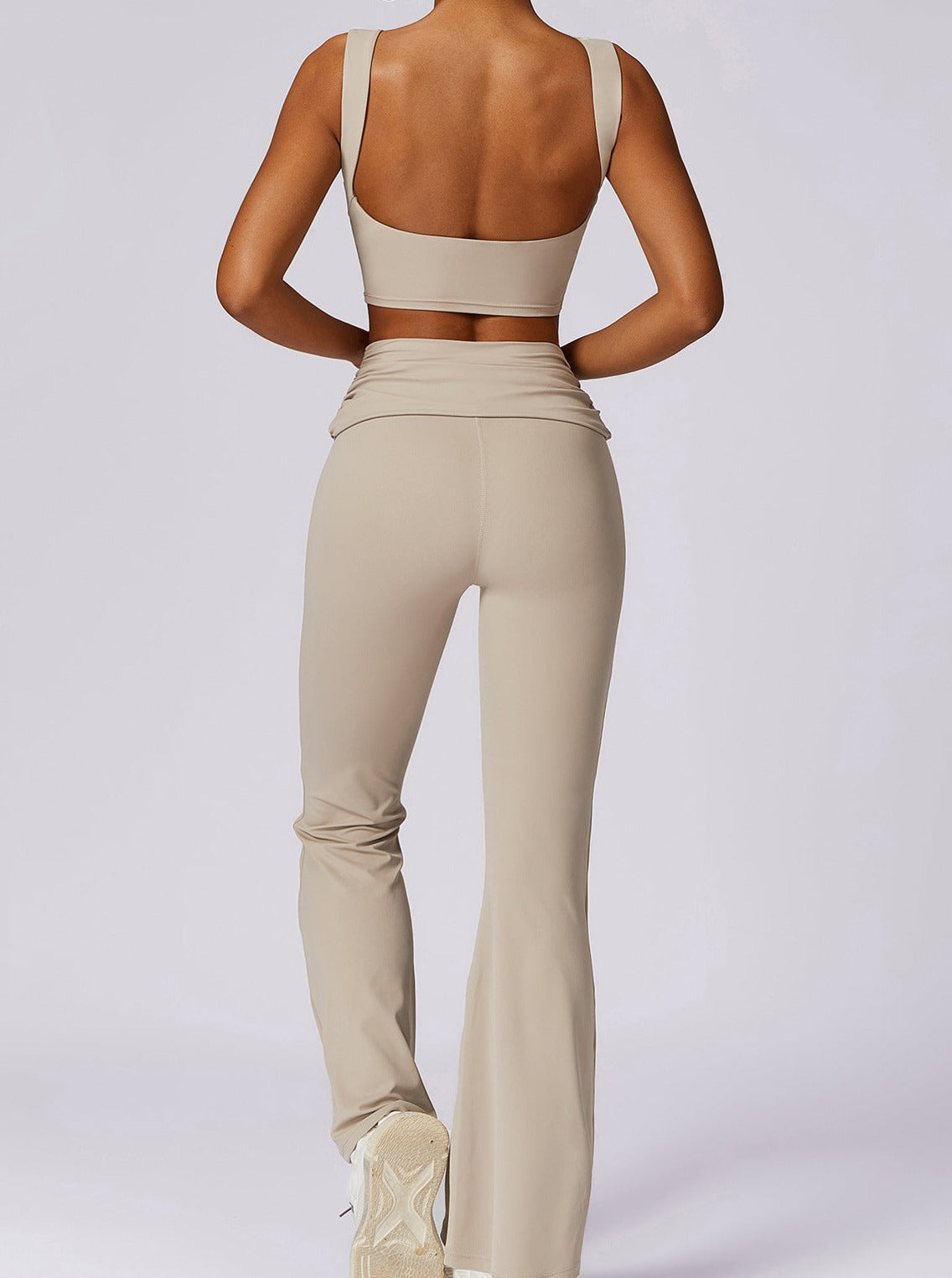 Elvira Damen High-Waist Leggings Geraffter Bund