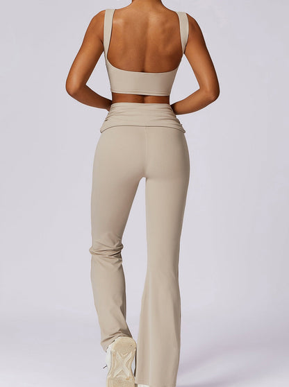 Elvira Damen High-Waist Leggings Geraffter Bund