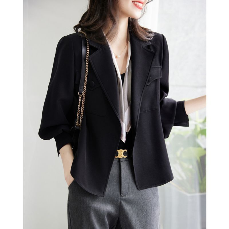 Damen Blazer Strukturierte Puffärmel Norvielle
