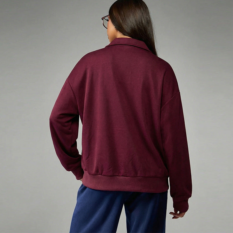 Damen Oversized Pullover Weiches Fleece Beige
