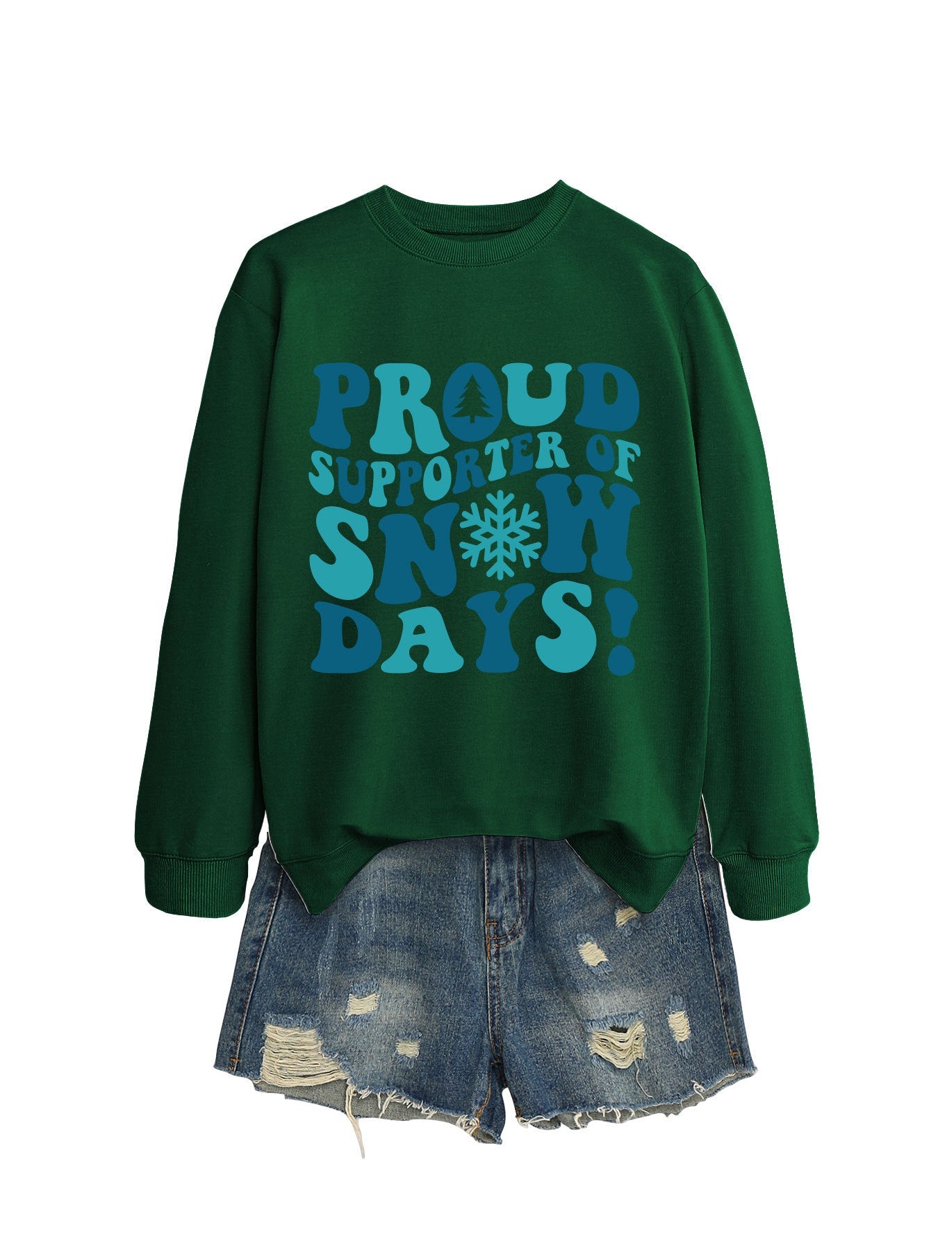 Damen Sweatshirt Kreativer Aufdruck Lässiger Schnitt Norvielle