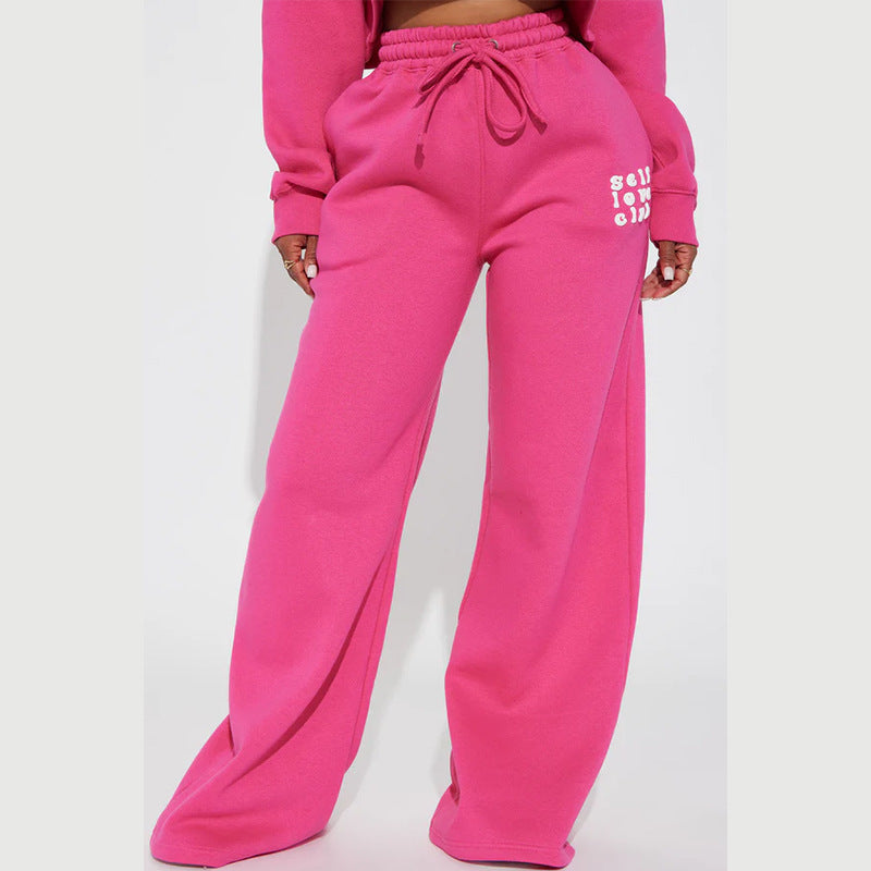 Damen Jogginghose Elastischer Bund Auffälliger Schriftzug