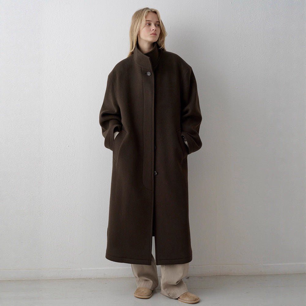 Damen Wollmantel Oversize Elegannt