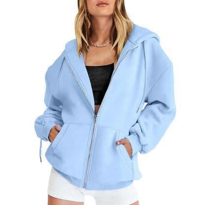 Damen Oversized Kapuzenjacke mit Taschen Norvielle