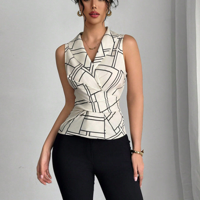 Damen Blusentop Moderner Schnitt Strukturiertes Design - Norvielle