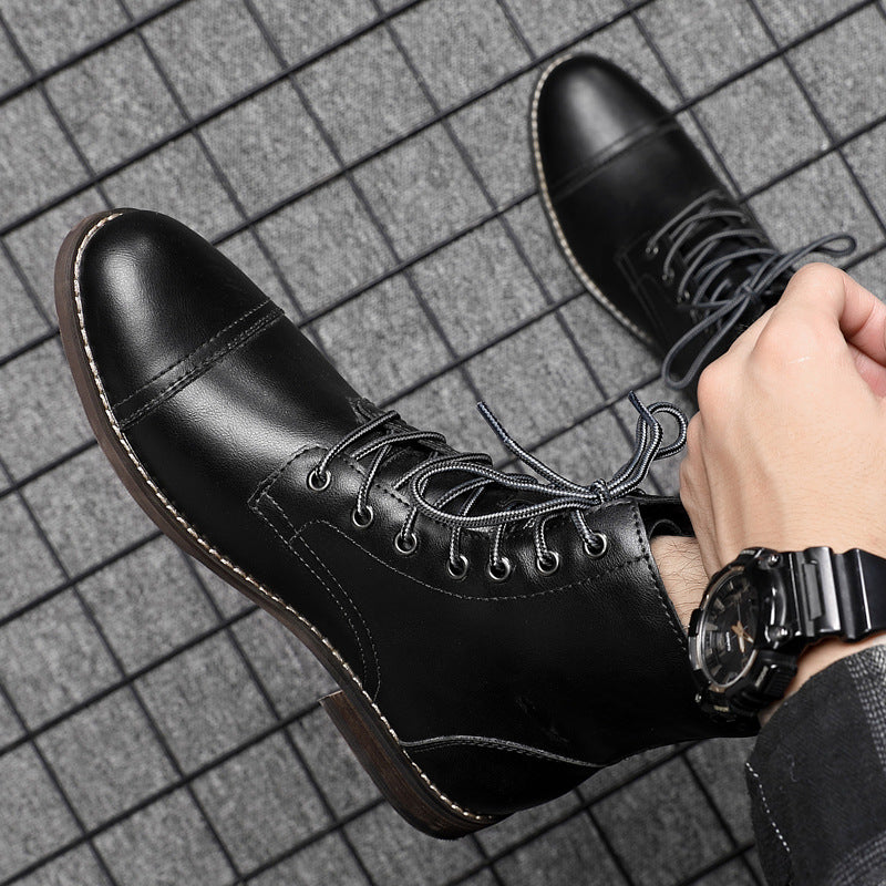 Herren Stiefel Schnürfront Durchgehende Schafthöhe